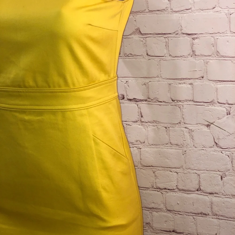 Tory Burch Yellow Sleeveless Sheath Dress